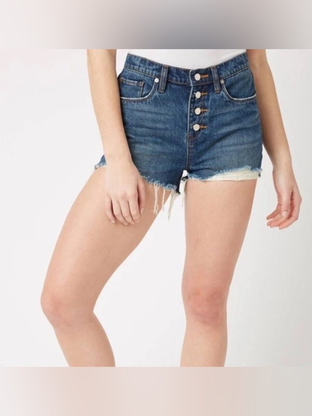 BLANK NYC the barrow vintage distressed denim shorts